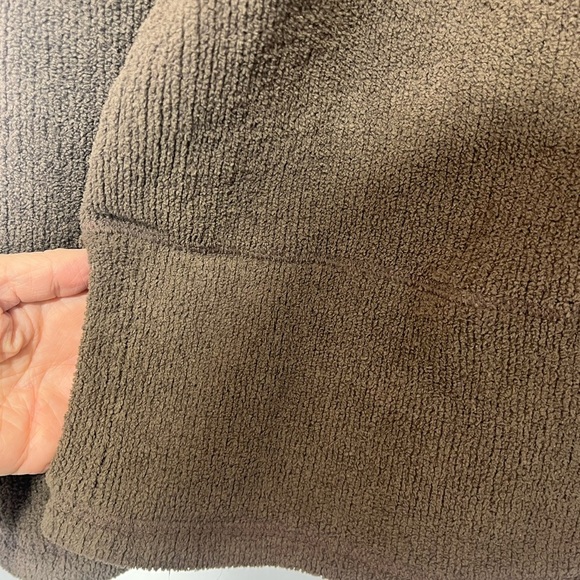 J. Jill Ribbed Full Zip Sweatshirt Jacket Brown Mock Neck Size Medium - Picture 5 of 7